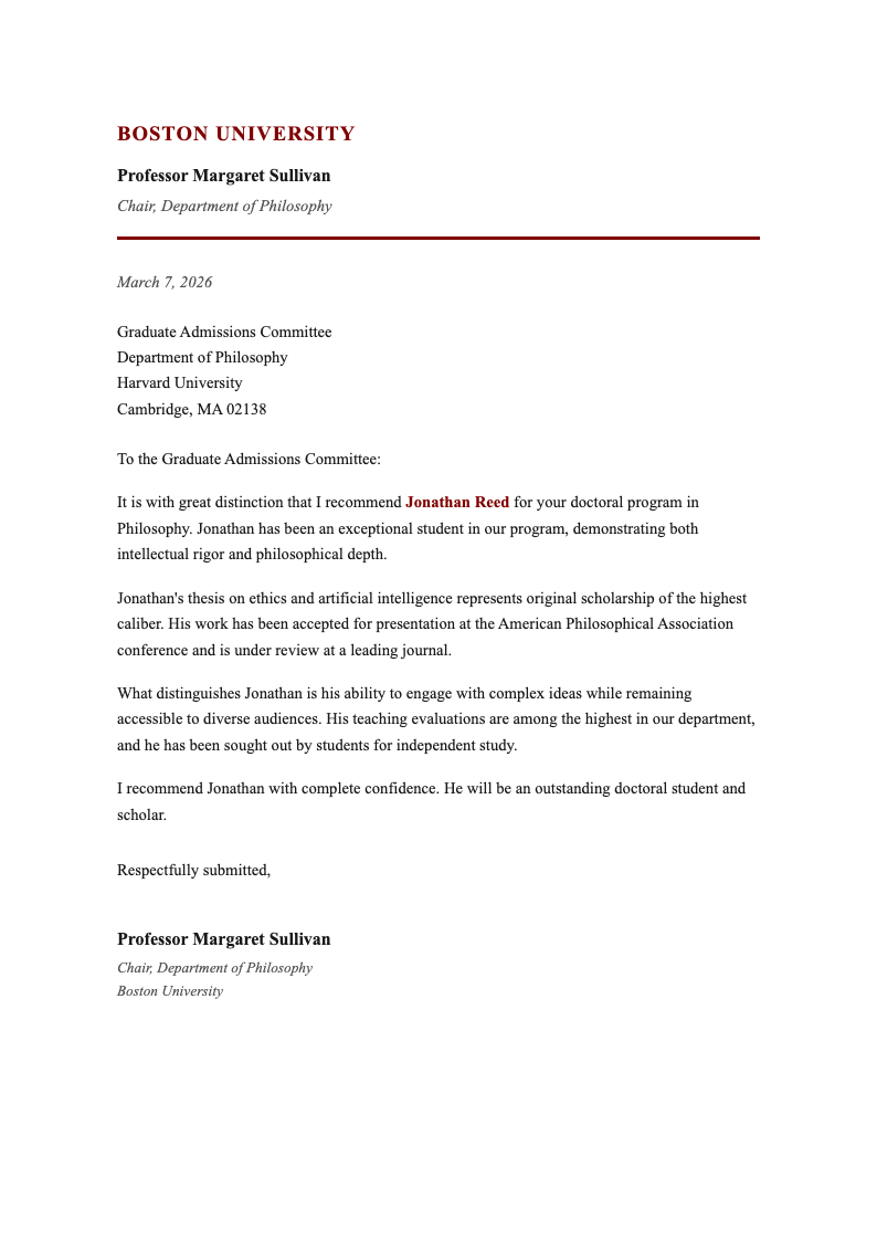 Maroon formal recommendation